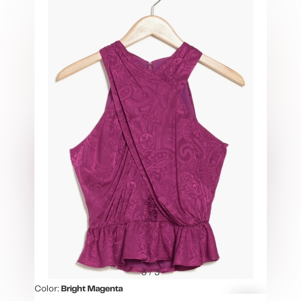 VERONICA BEARDS (NWT $550) Kailani Silk Blend Crop Top Sz 6